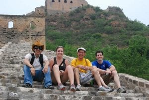 students on the great wall