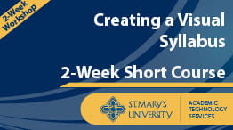 2-week short course poster image for Creating a Visual Syllabus