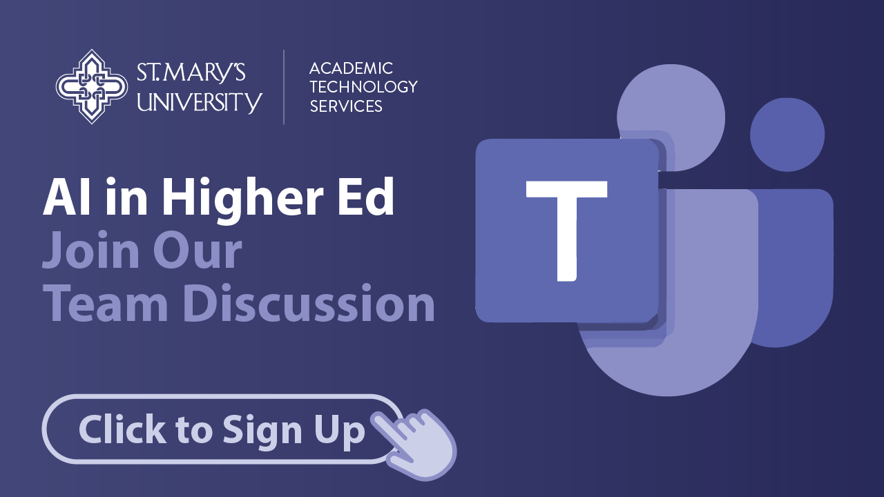 Click here to sign up for our MS Teams community on AI in Higher Education